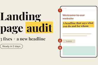audit your landing page with 3 concrete fixes and a stronger headline