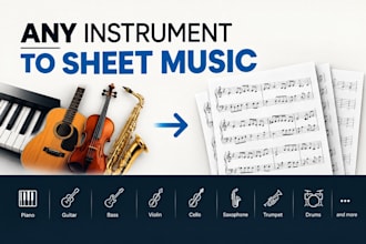 transcribe any instrument to professional sheet music