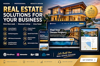 design real estate website with idx mls  CRM  realtor leads and property listing