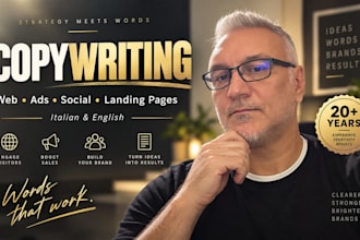 write professional italian website and landing page copy