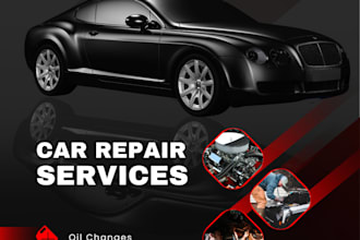 design professional car poster promotional graphics