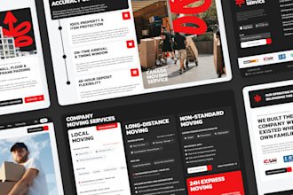 do responsive landing page for your business I UX UI design