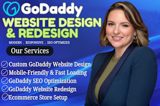 design a professional godaddy website, godaddy ecommerce and godaddy builder