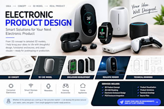 design electronic products, smart devices, iot, pcb enclosures, home appliance