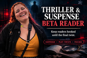 beta read your thriller, mystery or suspense novel and keep readers hooked