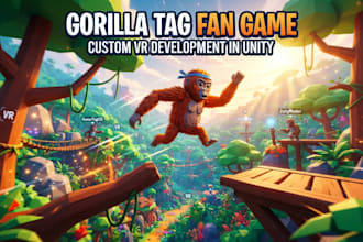 make a custom gorilla tag fan game in unity for VR