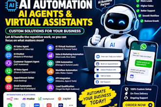 setup ai automation, ai agents, sales representative and virtual assistant