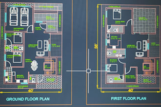 create a 2d autocad floor plan