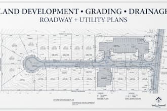 design land development, grading, drainage, roadway and utility plans