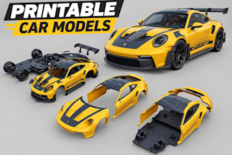 design 3d printable truck models, rc bodies and custom vehicle parts stl file