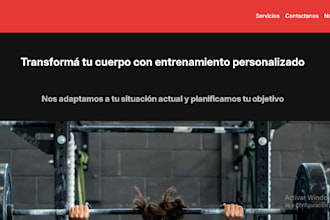 a landing page with HTML and CSS