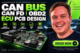 design automotive can bus can fd obd2 ecu pcb