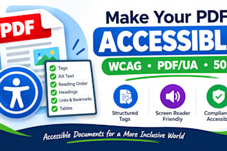 fix PDF accessibility and wcag issues