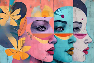 draw custom mural art, wall mural, street art, anime mural and graffiti art