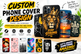 custom phone cover design print on demand personalized phone case graphic design