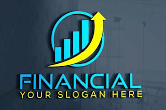 design a premium financial logo for finance banking investment fintech