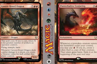design custom mtg card commander edh, tcg card art, card illustration, mtg token