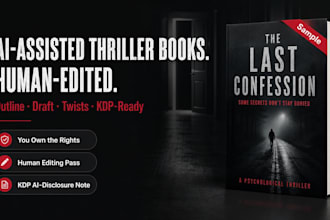 ai thriller book thriller ghostwriter edit ai novel thriller outline kdp ebook