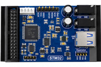 design plc and industrial controller pcb, stm32 boards with firmware