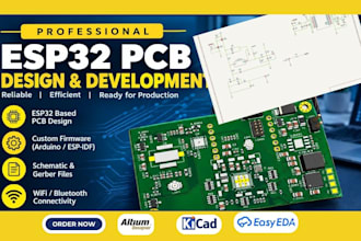 do pcb design multilayer pcb design esp32 pcb design stm32 iot pcb layout kicad