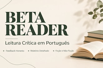 be your professional beta reader for portuguese manuscripts