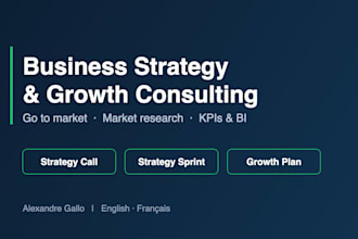 be your business strategy and growth consultant