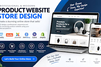 create weebly duda joomla shift4shop carrd shopify product website store design