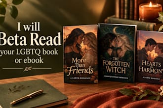 beta read your lgbtq book or ebook