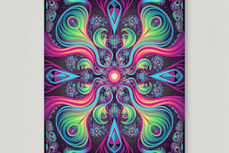 create professional psychedelic poster designs