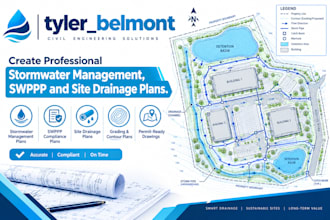 create professional stormwater management, swppp and site drainage plans
