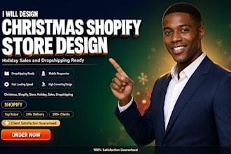 design a christmas shopify store for holiday sales and dropshipping