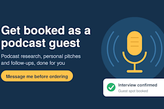 do podcast guest booking and outreach to get you on podcasts