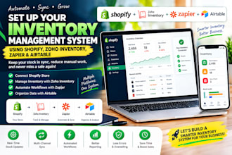 set up inventory management using shopify zoho inventory zapier and airtable