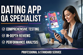 be your QA user app testing and review expert for dating app