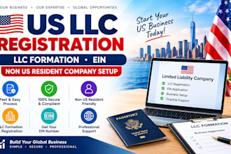 do US llc registration llc formation ein non US resident company setup