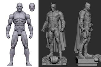 sculpt 3d action figure toy 3d character statue articulated model 3d printing