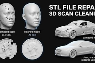 do stl file repair, mesh repair, fix stl files for 3d printing and 3mf