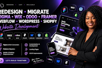 figma wix odoo framer webflow wordpress shopify website design migrate design
