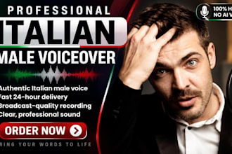 record a professional native italian male voice over