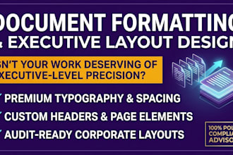 format corporate documents and business presentation layouts