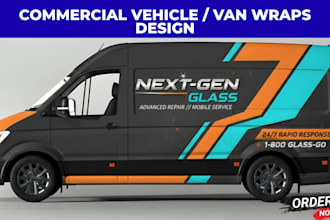 design commercial vehicle wraps, van graphics, truck wraps and fleet branding