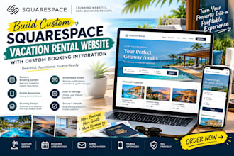 build a custom squarespace vacation rental website with booking integration
