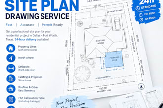 draw dallas fort worth texas site plan permit site plan drawing