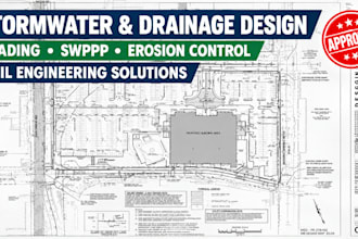design stormwater drainage hydraulic and grading plans for permit ready projects