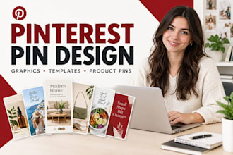 design pinterest pins, pin terest graphics, pin templates and product pin design