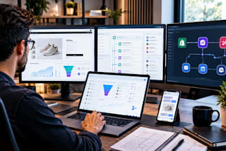 design a shopify sales funnel and integrate automated klaviyo n8n workflows