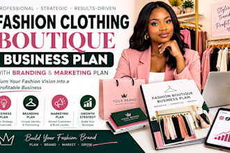 create a fashion clothing  boutique business plan with branding  marketing plan
