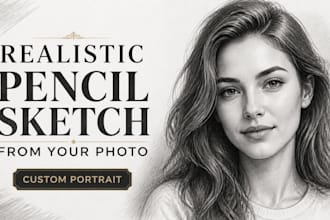 create a realistic pencil sketch portrait from your photo