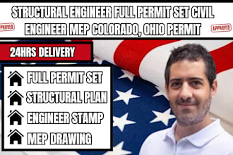 structural engineer full permit set civil engineer mep colorado, ohio permit
