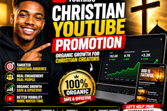 do organic christian youtube music and video promotion
